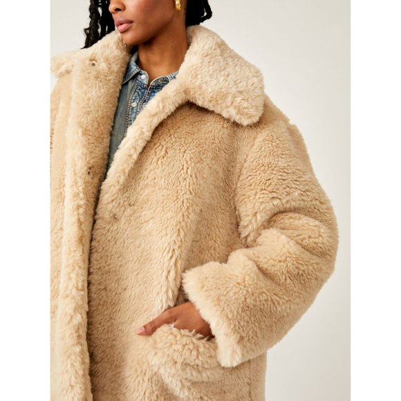 Free People Tan Pea Coat *NWT* - Picture 4 of 9